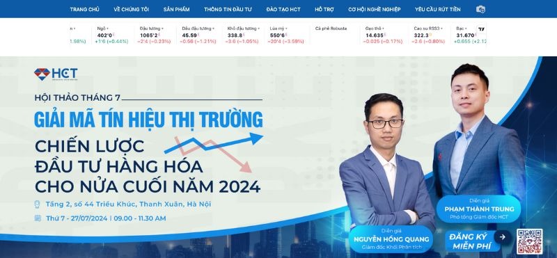 Công ty giao dịch bạc uy tín - HCT