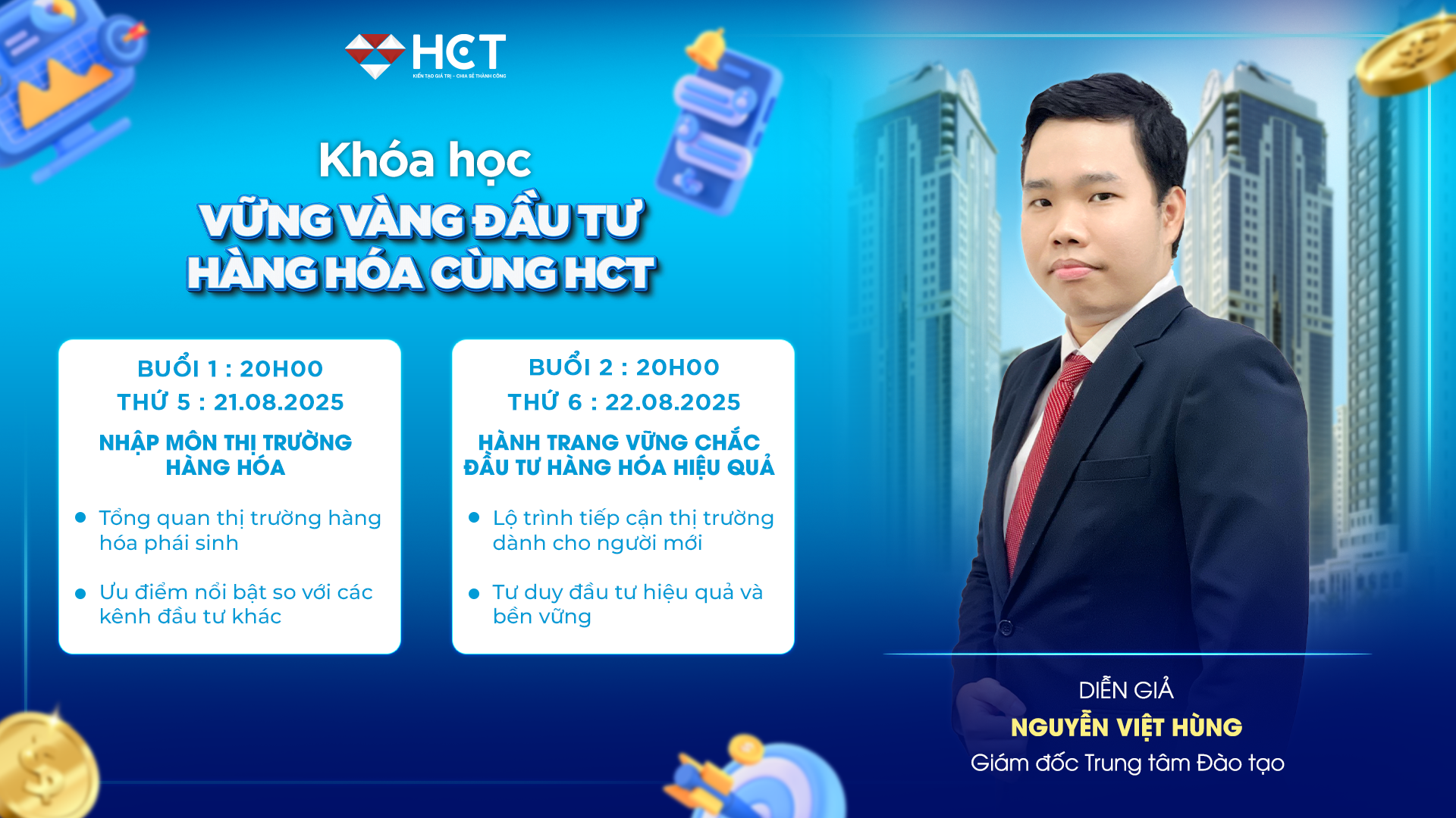 Vững vàng đầu tư hàng hóa cùng HCT Vững vàng đầu tư hàng hóa cùng HCT
