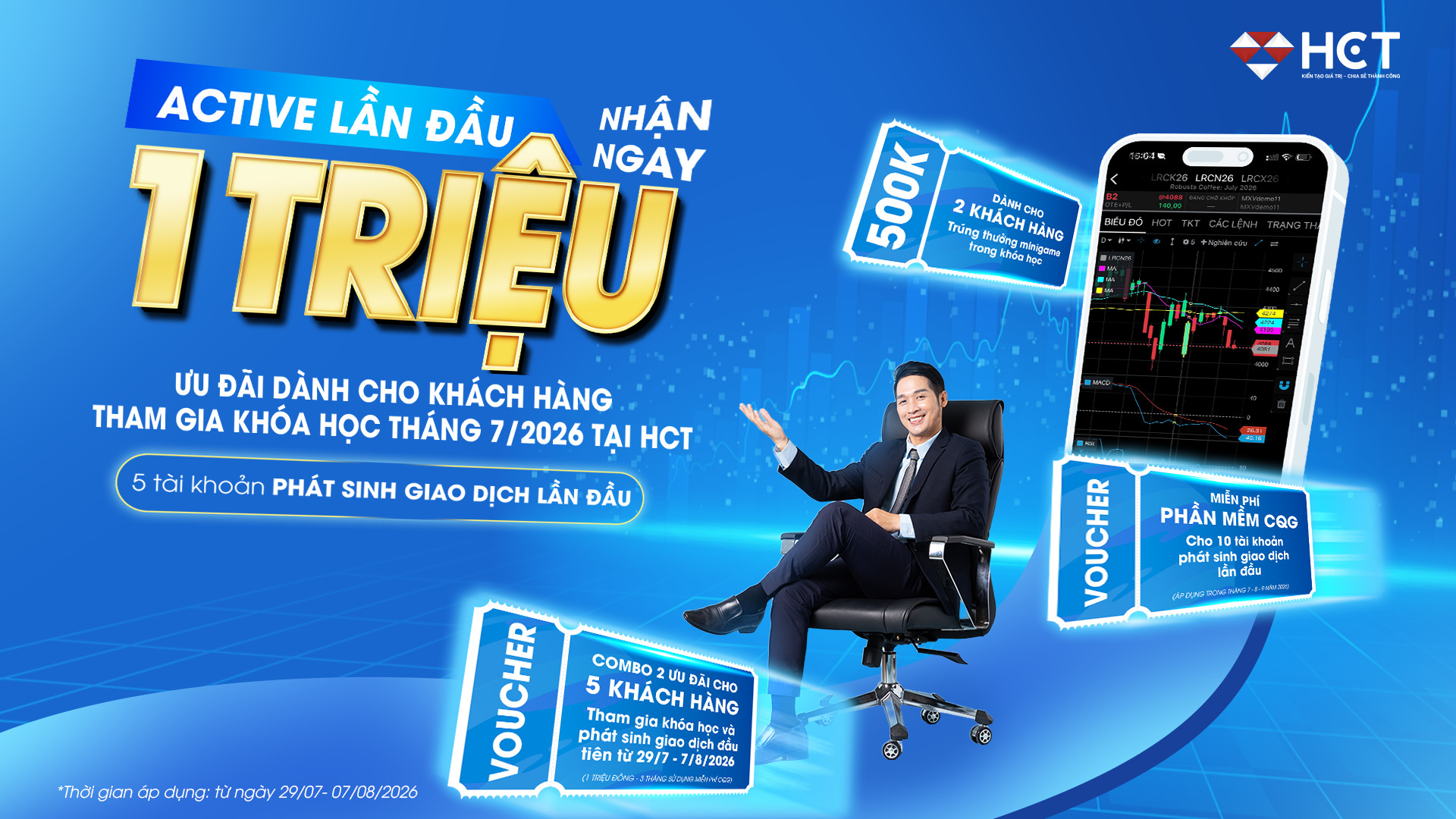 Ưu đãi khi tham gia khóa học tháng 7 tại HCT